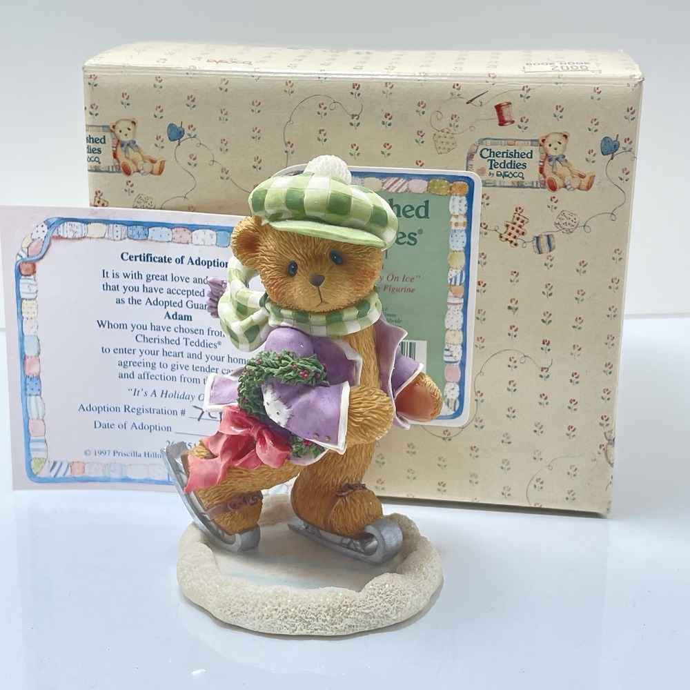 Cherished Teddies Lot 4 Figurines, 2 Plush Vintage Collection Of 6 - Picture 9 of 14